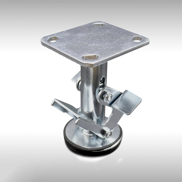6" Stainless Steel Double Pedal Floor Truck Lck w/Top Plate